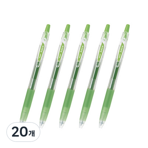 파이롯트 쥬스 젤잉크펜 0.38mm, 애플그린, 20개