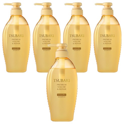 츠바키 프리미엄 볼륨 & 리페어 샴푸 까멜리아, 5개, 450ml
