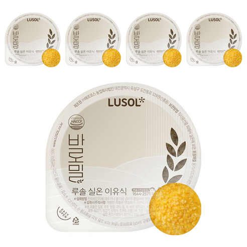 루솔 바로밀 단호박 고구마죽 이유식, 혼합맛(단호박/고구마), 120g, 5개