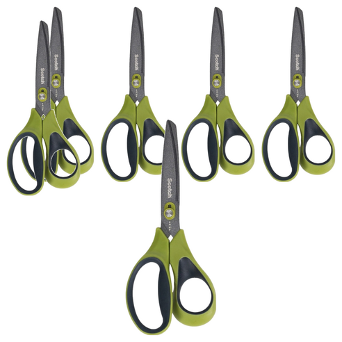 스카치 논스틱 언박싱 가위, 3M 그린, 6개