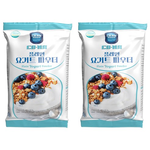 CONA 플레인 요거트 파우더, 1kg, 2개, 1개입