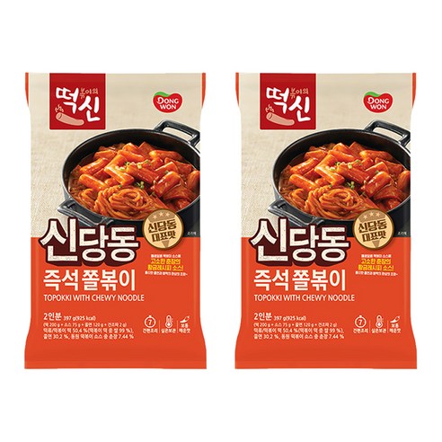 떡볶이의신 신당동 즉석 쫄볶이, 397g, 2개
