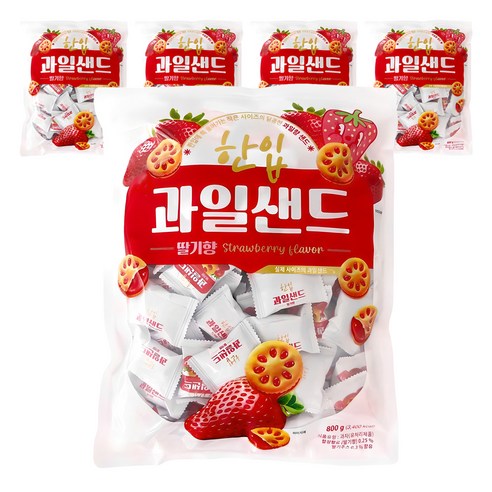 한입 과일 샌드 딸기향, 800g, 5개