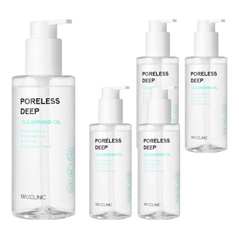 맥스클리닉 포어리스 딥 클렌징 오일, 5개, 200ml