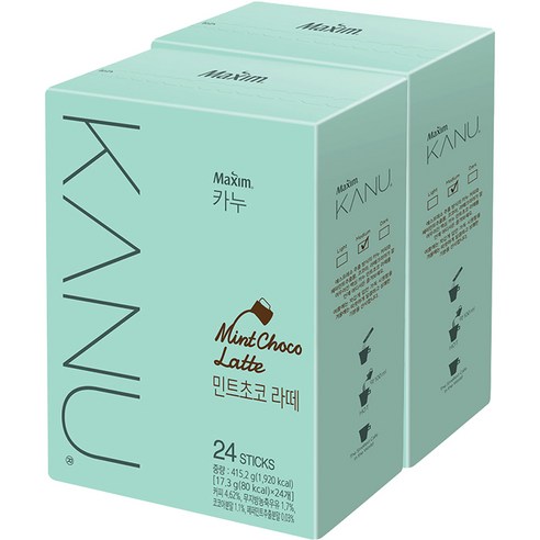 맥심 카누 민트초코 라떼, 17.3g, 48개