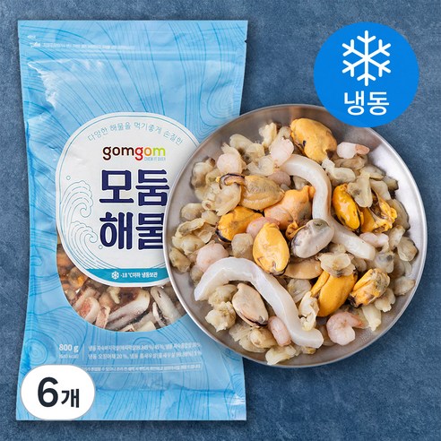곰곰 모둠 해물 (냉동), 800g, 6개
