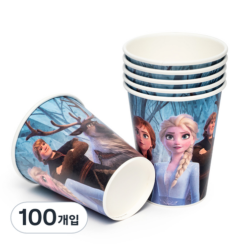 디즈니 겨울왕국 2 종이 파티컵 어드벤처 290ml, 100개