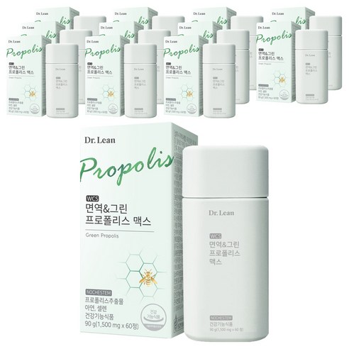 닥터린 WCS 면역 & 그린 프로폴리스 맥스 90g, 60정, 12개