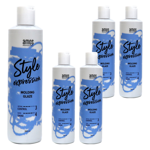 아모스프로페셔널 스타일 익스프레션 몰딩 헤어 글레이즈, 5개, 300ml