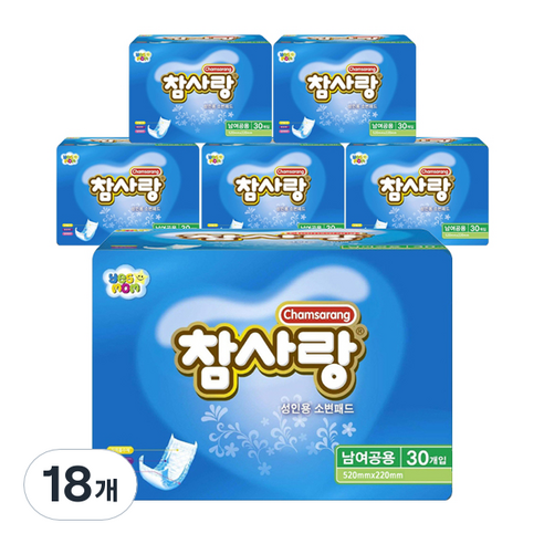 참사랑 소변패드 520 x 220 mm, 30개입, 18개