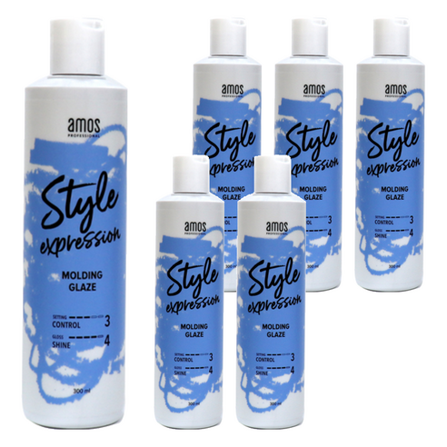 아모스프로페셔널 스타일 익스프레션 몰딩 헤어 글레이즈, 6개, 300ml