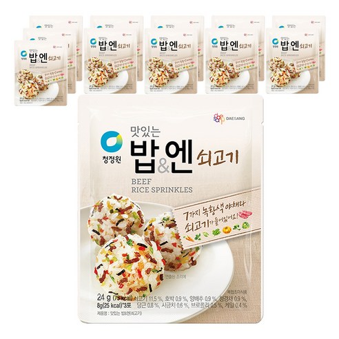 청정원 맛있는밥&엔 쇠고기, 24g, 12개