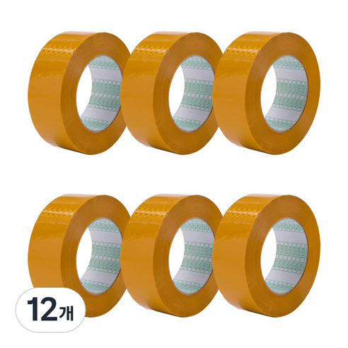 대용량 박스 테이프 4.5cm x 100m, 베이지, 12개