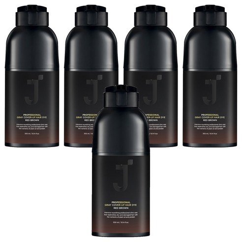 제이숲 프로페셔널 커버업 새치 염색 300ml, 레드브라운, 5개
