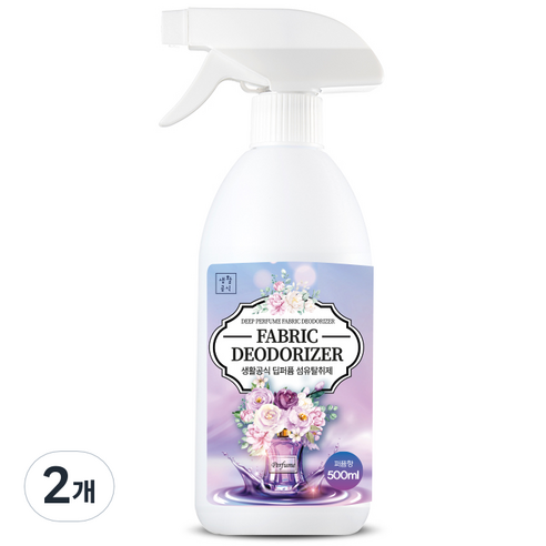 생활공식 플로럴 딥퍼퓸 섬유탈취제, 2개, 500ml