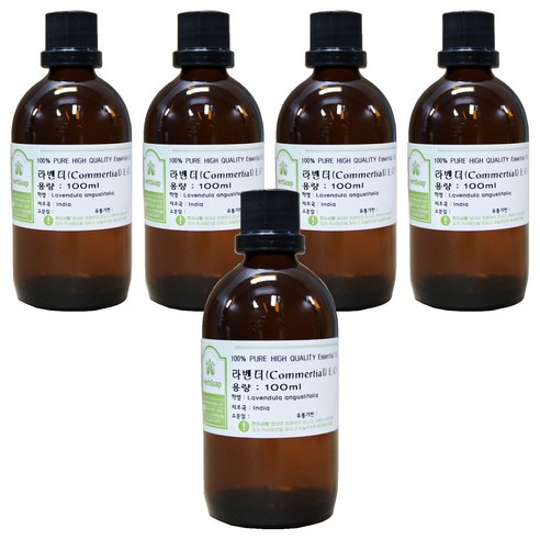 허브솝 라벤더 커머시얼 에센셜 오일, 100ml, 5개