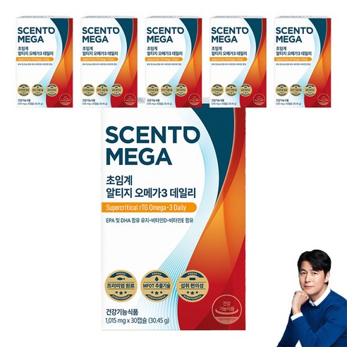 센토메가 초임계 알티지오메가3 데일리, 30정, 6개