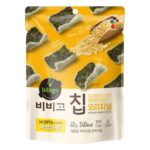 비비고 칩 오리지널 김스낵, 40g, 10개