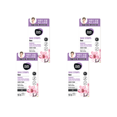 바디네이처 아몬드오일 왁스스트립 얼굴용, 4개
