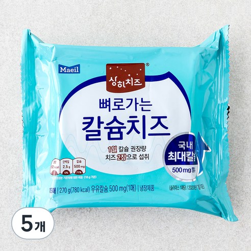 상하치즈 뼈로가는 칼슘치즈, 18g, 15개입, 5개