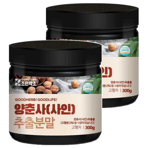 조은약초 양춘사 사인 추출 분말, 300g, 2개