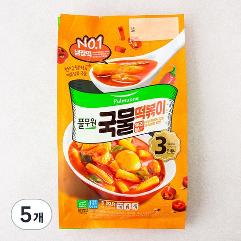 풀무원 우리쌀 국물떡볶이 3인분, 523.5g, 5개