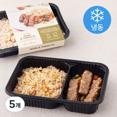 마시뜨랑 계란밥 & 떡갈비스틱 (냉동), 250g, 5개