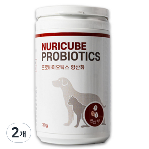 누리큐브 반려동물 프로바이오틱스 영양제, 항산화, 30g, 2개