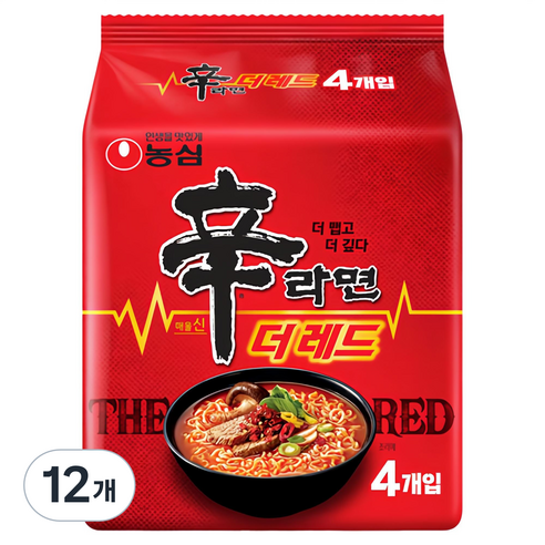 신라면 더 레드 125g, 12개