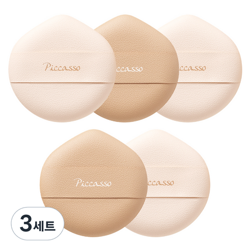 피카소 클라우드 퍼프 5종 세트, 3세트, 혼합색상