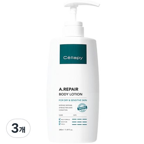 셀라피 에이리페어 바디로션 플로럴 머스크향, 340ml, 3개