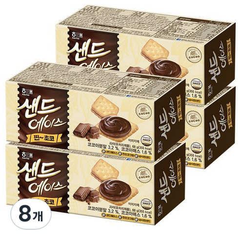 샌드에이스 찐 초코, 68g, 8개