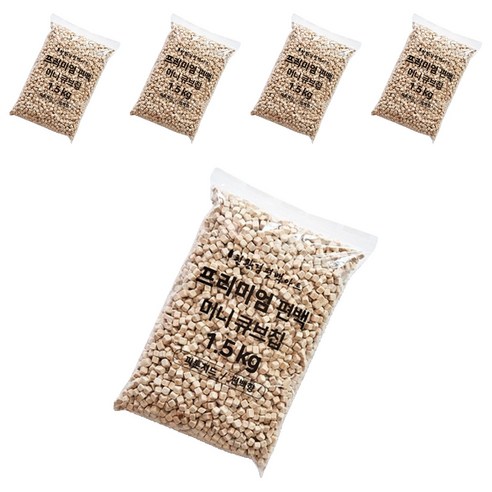편백아트 프리미엄 편백 미니 큐브칩 혼합색상, 1.5kg, 5개