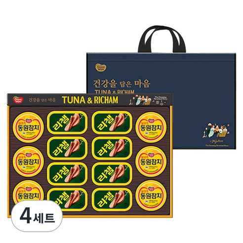 동원 튜나리챔 선물세트 O-68호 + 부직포백, 4세트