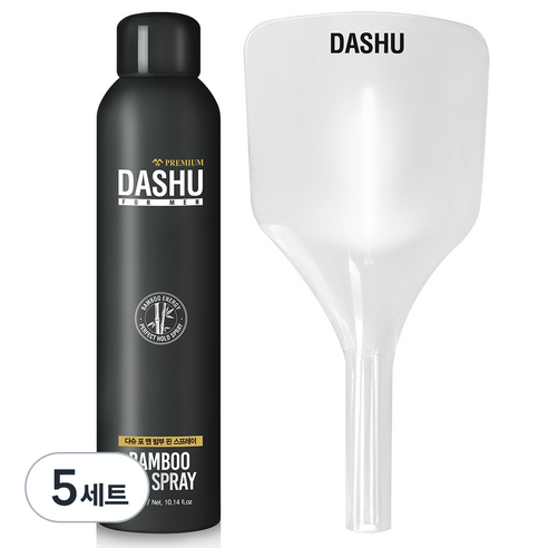 다슈 포 맨 프리미엄 밤부 핀 헤어스프레이+ 페이스 커버, 5세트, 300ml