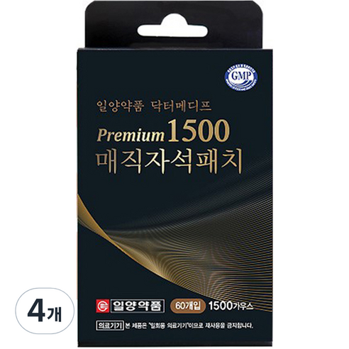 일양약품 프리미엄 1500 근육통 완화 매직자석패치, 4개, 60개입