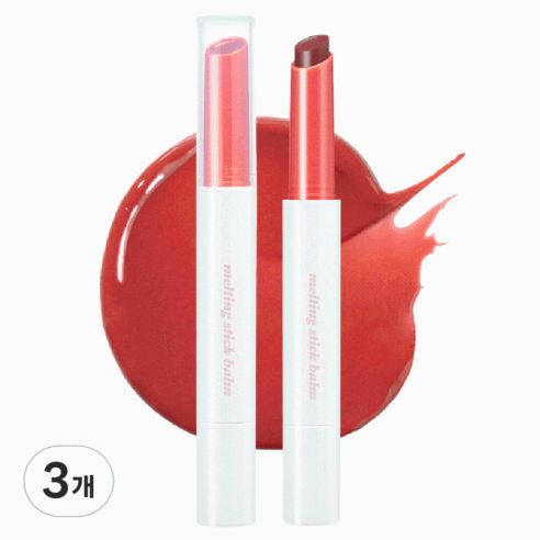 머지 모어 샤인 멜팅 스틱 밤, MS05 모어 하트, 2g, 3개
