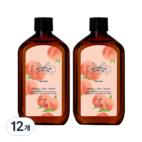 씨에프씨랩 아르간 글로우 헤어오일 러브피치, 110ml, 12개