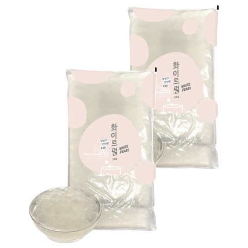 네이쳐티 화이트 타피오카 펄, 1kg, 1개입, 2개