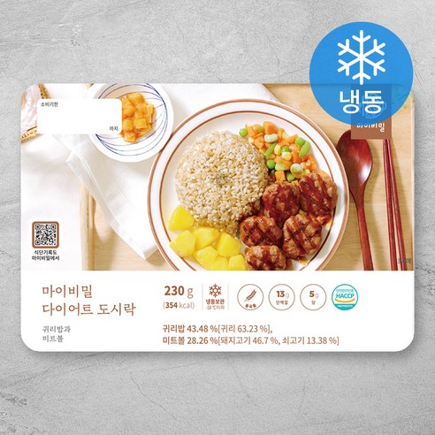 다이어트도시락 귀리밥과 미트볼, 1팩, 230g