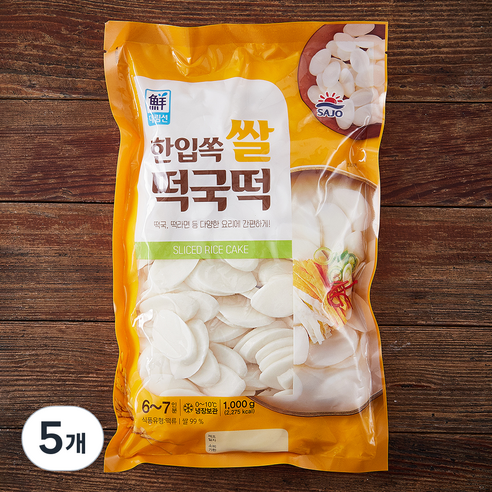대림선 한입쏙 쌀떡국떡, 1000g, 5개