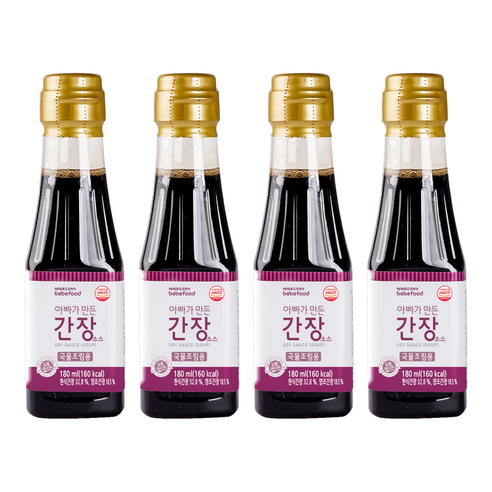 베베푸드 아빠가 만든 간장 소스 국물조림용, 180ml, 4개, 깊은맛