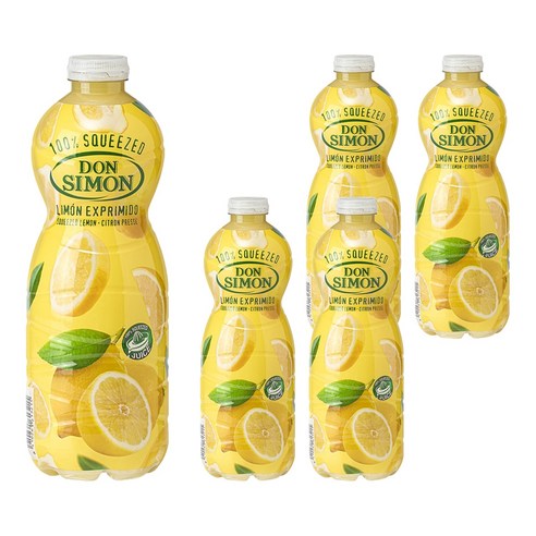 돈시몬 레몬 100% 착즙 주스, 1L, 5개