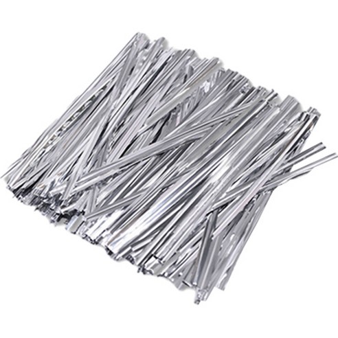 오픈스페이스 컬러 빵끈 막대타이 800p, 실버, 12cm