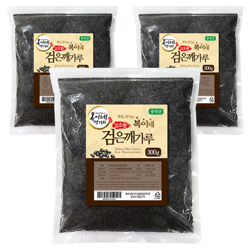 복이네먹거리 볶음 검은깨가루, 300g, 3개