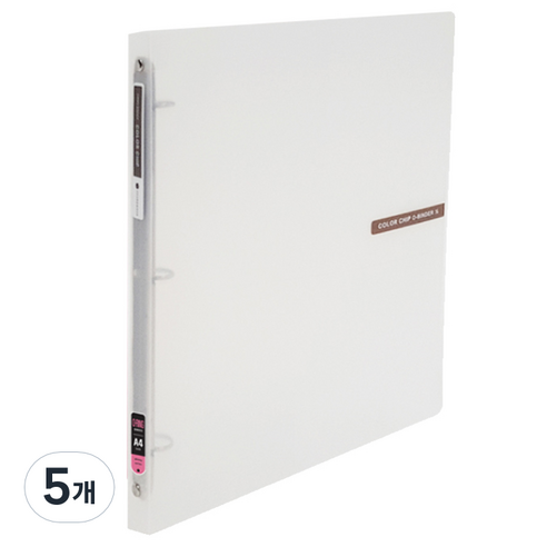 에코청운 투명 칼라칩 미니 O링 바인더 3공 A4 2cm, 5개