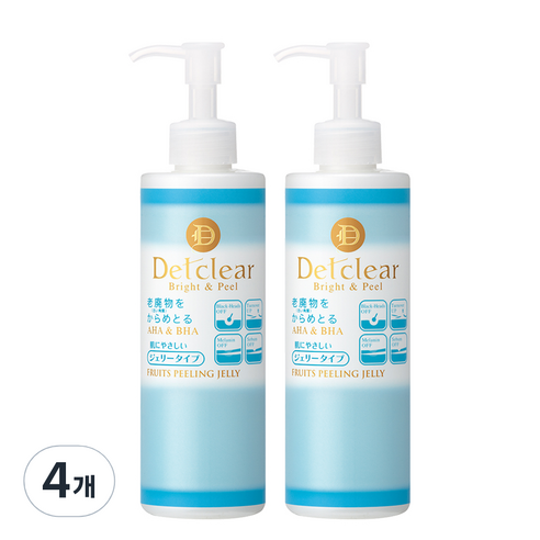 데트클리어 브라이트 앤 필 필링젤 언센티드, 240ml, 4개