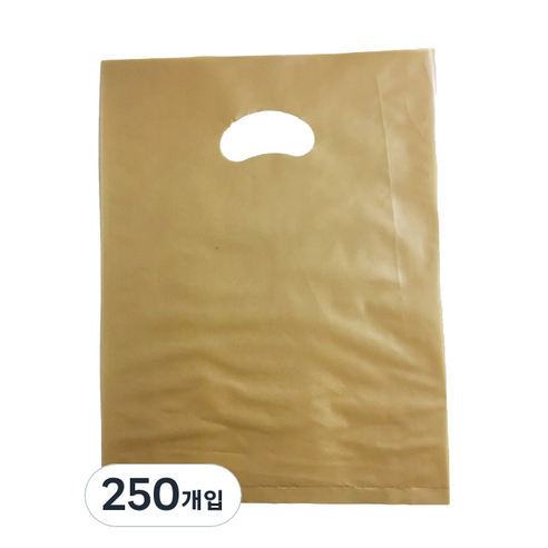 팩스타 펀칭 비닐 포장봉투 가로 30cm x 세로 40cm, 금색, 250개입