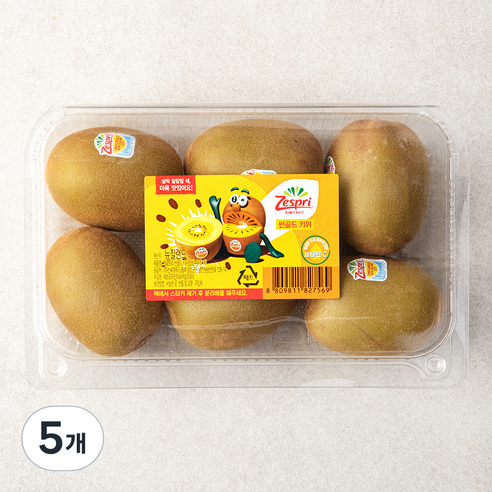 제스프리 썬골드키위 점보, 900g, 5개