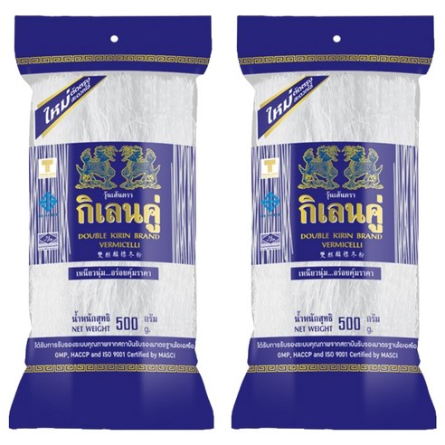 더블 기린 빈 버미셀리 녹두 당면, 2개, 500g